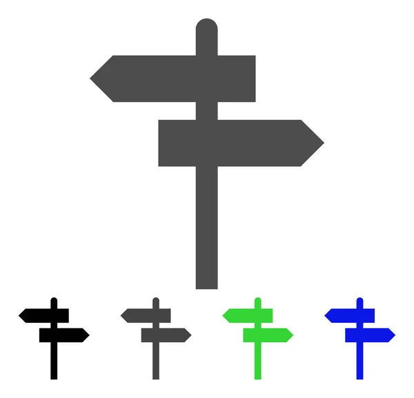 Pointeur de route Icône plate — Image vectorielle