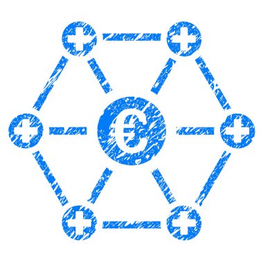 Euro tıbbi ağ Grunge simgesi