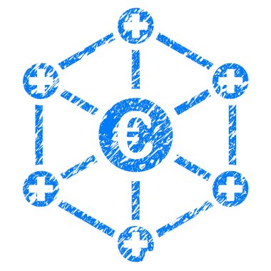 Euro tıbbi ağ Grunge simgesi