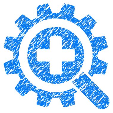 Tıbbi teknoloji Grunge simgesini bulun