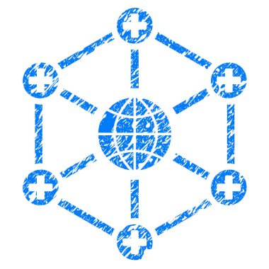 Global Medikal Network Grunge simgesi