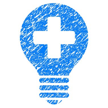 Sağlığa bakım ampul Grunge simgesi