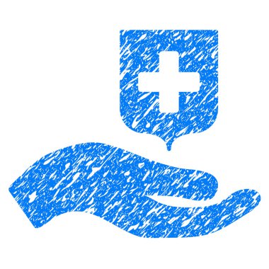 El teklif tıbbi kalkan Grunge simgesi