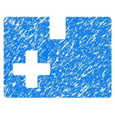 Tıbbi kutusu Grunge simgesi