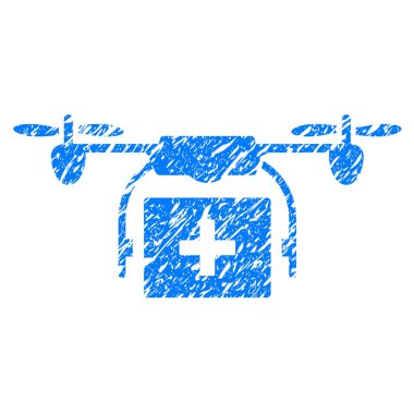 Tıbbi dron sevk irsaliyesi Grunge simgesi