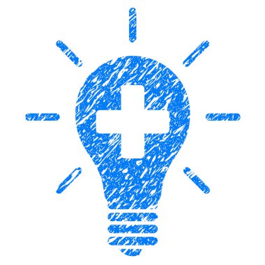 Tıbbi elektrik lambası Grunge simgesi