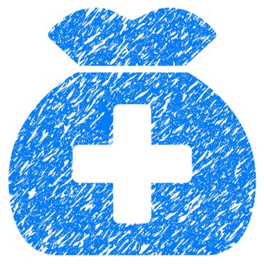 Sağlık fonu çuval Grunge simgesi