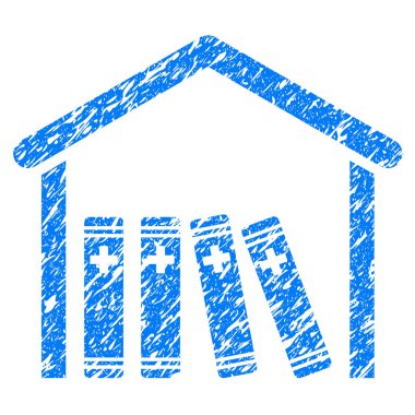 Tıp kütüphanesi Grunge simgesi