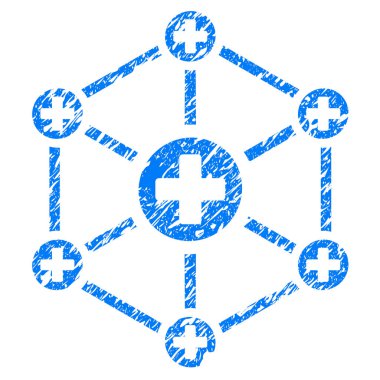 Medical Network Grunge Icon clipart