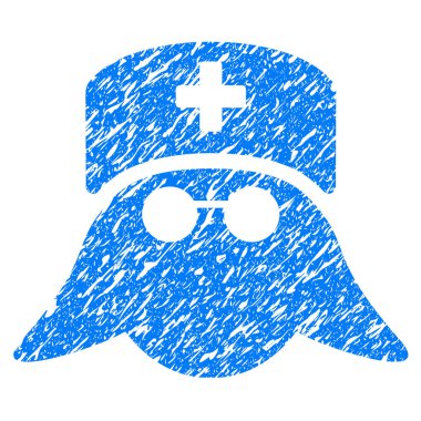 Tıbbi hemşire kafa Grunge simgesi