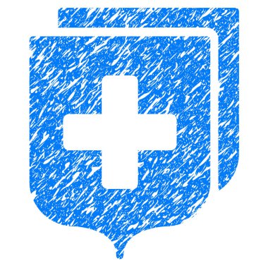 Tıbbi kalkanlar Grunge simgesi