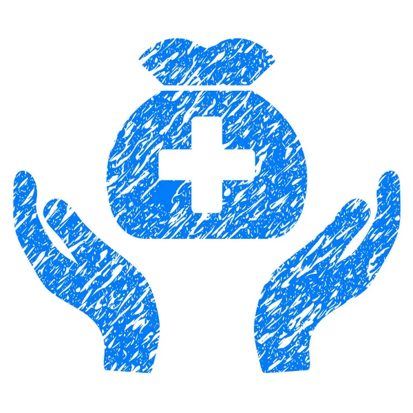 Medical Fund Care Hands Grunge Icon — Stock Vector
