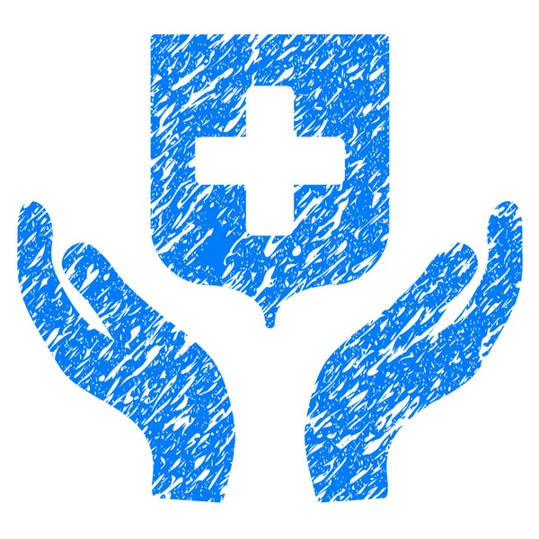Tıbbi kalkan bakım el Grunge simgesi