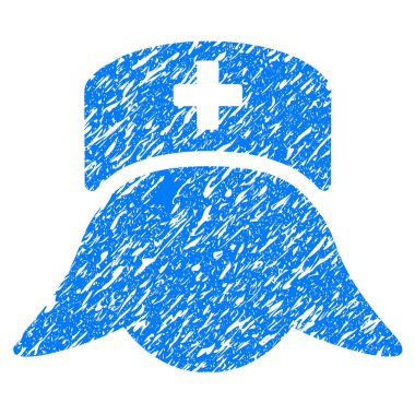 Hastane hemşire kafa Grunge simgesi