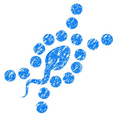 DNA çoğaltma Grunge simgesi