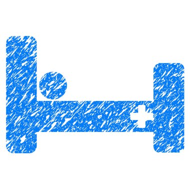 Hastane yatak Grunge simgesi