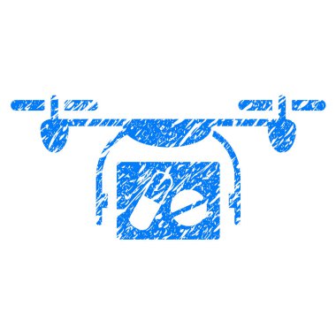 Tıbbi Quadcopter Grunge simgesi