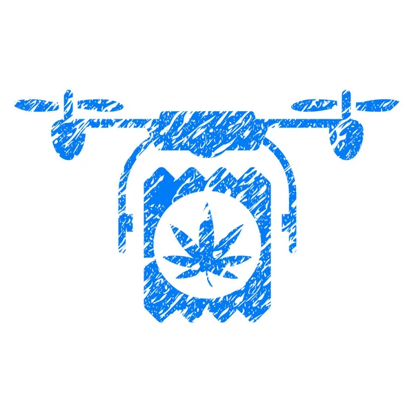 Drogas Drone entrega Grunge Ícone —  Vetores de Stock