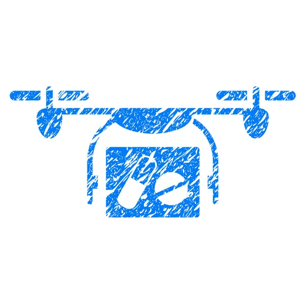 Tıbbi Quadcopter Grunge simgesi