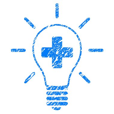 Yaratıcı tıp ampul Grunge simgesi