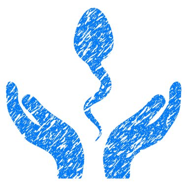 Sperm bakım el Grunge simgesi