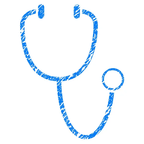 Stethoscope Grunge Icon — Stock Vector