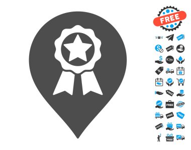 Ücretsiz Bonus ile Ödülü mühür işareti simgesi