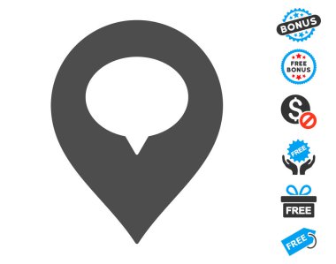 Ücretsiz Bonus ile banner Marker simgesi