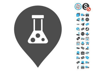 Ücretsiz Bonus ile kimyasal harita işareti simgesi