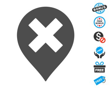 Ücretsiz Bonus ile kapalı işareti simgesi