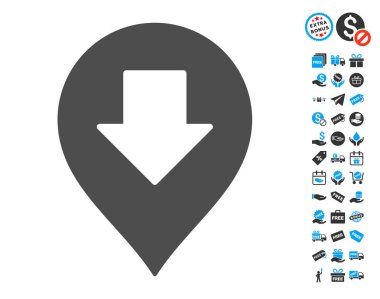 Ücretsiz Bonus ile ok işareti simgesi