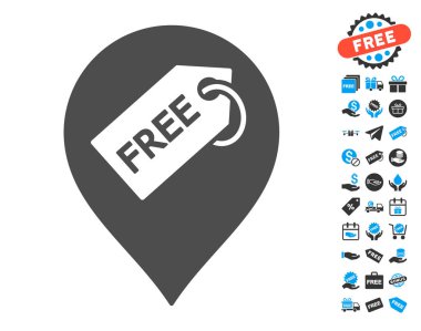 Ücretsiz Bonus ücretsiz etiketi işaretçisi simgesiyle