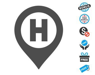 Ücretsiz Bonus ile hastane mektup işareti simgesi