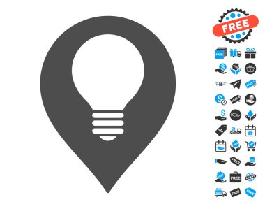 Lamba ampul işaretçisi simgesiyle Ücretsiz Bonus