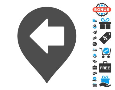 Sol ok işareti simgesi ücretsiz bonus