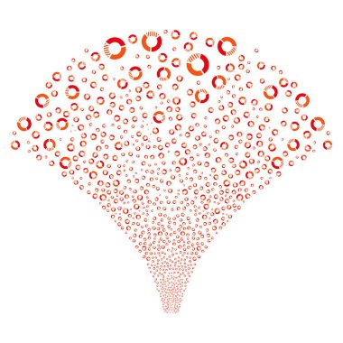 Kaynak akışı pasta grafik simgeleri