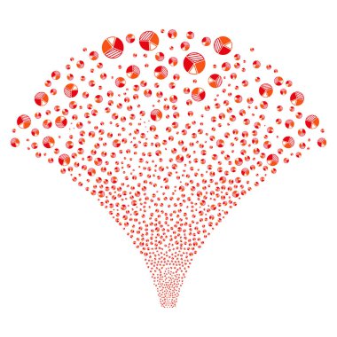 Kaynak akışı pasta grafik simgeleri