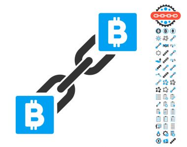 Bonus ile Bitcoin Blockchain simge simgeler