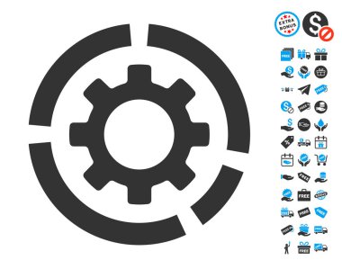 Daire diyagram yapılandırma dişli simgesini ücretsiz bonus