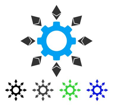 Ethereum yapılandırma vites düz simgesi