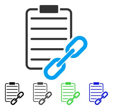 Blockchain sözleşme düz simgesi