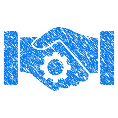 Akıllı sözleşme karşılıklı simgesi Grunge filigran