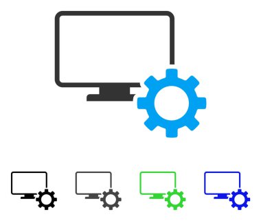 Masaüstü seçeneklerini vites düz simgesi