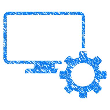 Masaüstü seçeneklerini dişli Grunge simgesi