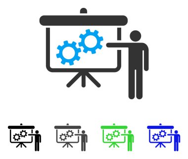 Gears'ı sunu ders düz simgesi