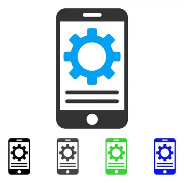 Mobil ekran seçenekleri vites düz simgesi