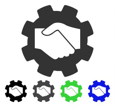 Akıllı sözleşme karşılıklı düz simgesi