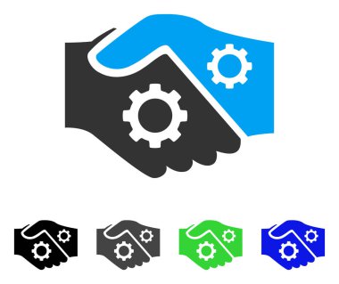 Akıllı sözleşme karşılıklı düz simgesi