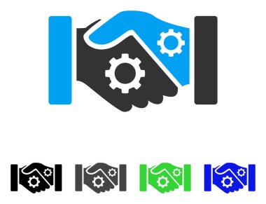 Akıllı sözleşme karşılıklı düz simgesi