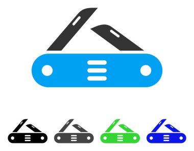 İsviçre Multitool bıçak düz simgesi